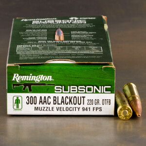 200rds – 300 AAC Blackout Remington Subsonic 220gr. OTFB Ammo
