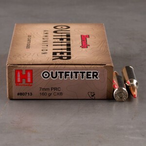 20rds – 7mm PRC Hornady Outfitter 160gr. CX Ammo