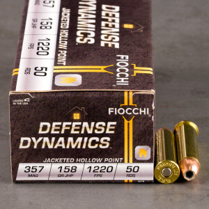 50rds - 357 Magnum Fiocchi Shooting Dynamics 158gr. JHP Ammo