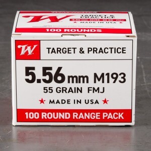 1000rds – 5.56x45 Winchester USA 55gr. FMJ M193 Ammo