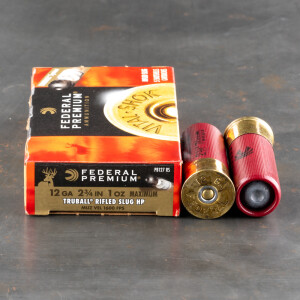 5rds - 12 Gauge Federal Premium Truball 2 3/4" 1 ounce rifled slug HP Ammo 5rds - 12 Gauge Federal Premium Truball 2 3/4" 1 ounce rifled slug HP Ammo