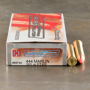20rds - 444 Marlin Hornady 265gr. LEVERevolution FTX Ammo
