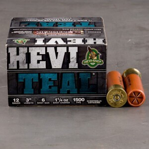 25rds – 12 Gauge Hevi-Teal 3" 1-1/4oz. #6 Steel Shot Ammo