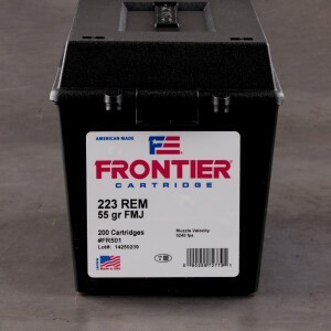 200rds – 223 Rem Hornady Frontier 55gr. FMJ Ammo