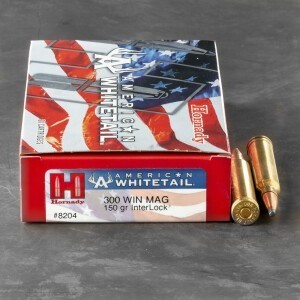 200rds – 300 Win Mag Hornady American Whitetail 150gr. InterLock SP Ammo