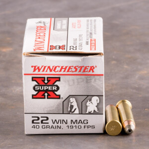50rds - 22 Mag Winchester Super-X 40gr. Hollow Point Ammo