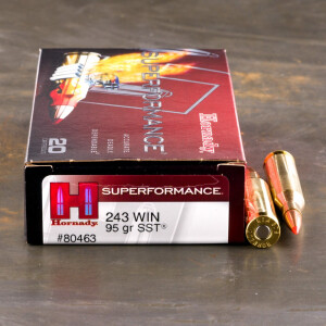 200rds – 243 Win Hornady Superformance 95gr. SST Ammo