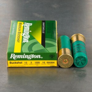 5rds – 12 Gauge Remington Magnum Buckshot 3" 10 Pellet 000 Buckshot Ammo