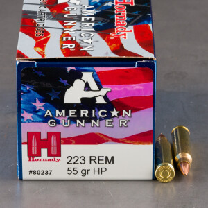 500rds – 223 Rem Hornady American Gunner 55gr. HP Ammo