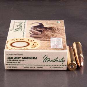 20rds - 460 Weatherby Magnum 450gr. Barnes TSX Ammo