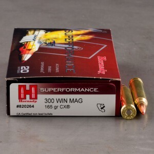20rds – 300 Win Mag Hornady Superformance 165gr. CX Ammo