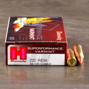 20rds – 222 Rem Hornady Superformance Varmint 50gr. V-MAX Ammo