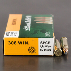 20rds – 308 Win Sellier & Bellot 150gr. SPCE Ammo