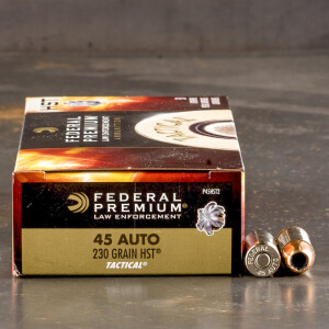1000rds - 45 ACP Federal Premium Law Enforcement HST 230gr. JHP Ammo
