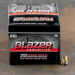 525rds – 22 LR Blazer 38gr. LRN Ammo