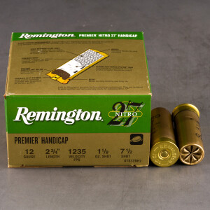 25rds – 12 Gauge Remington Nitro 27 2-3/4" 1-1/8oz. #7.5 Shot Ammo