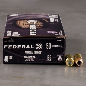 500rds – 40 S&W Federal Punch 165gr. JHP Ammo