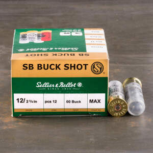 25rds -12 Ga Sellier & Bellot 1 1/4 Ounce 2 3/4" 00 Buckshot Ammo