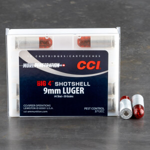 10rds – 9mm CCI Big 4 45gr. #4 Shot Ammo