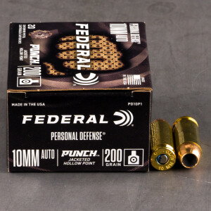 20rds – 10mm Federal Punch 200gr. JHP Ammo