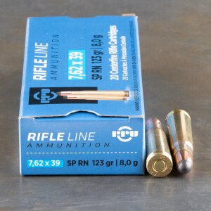 1000rds – 7.62x39 Prvi Partizan 123gr. Soft Point Round Nose Ammo