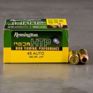 20rds – 45 ACP Remington HTP 230gr. JHP Ammo