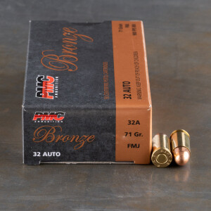 50rds – 32 Auto PMC Bronze 71gr. FMJ Ammo
