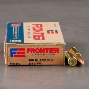 20rds – 300 AAC Blackout Hornady Frontier 208gr. FMJ Ammo