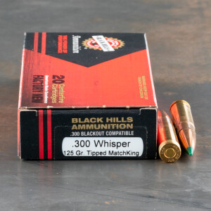 20rds – 300 AAC Blackout Black Hills 125gr. Sierra TMK Ammo