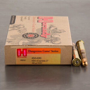 20rds - 450-400 3" Hornady Nitro Express 400gr. DGS Ammo