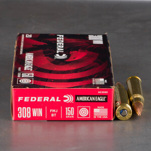 20rds - .308 Federal American Eagle 150gr. FMJ Ammo