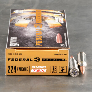 20rds – 224 Valkyrie Federal 78gr. Barnes TSX Ammo 20rds – 224 Valkyrie Federal 78gr. Barnes TSX Ammo