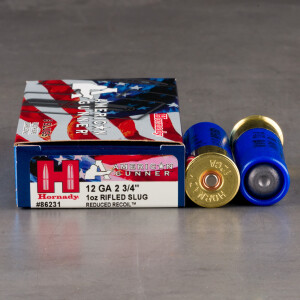 5rds – 12 Gauge Hornady American Gunner Reduced Recoil 2-3/4" 1oz. Rifled Slug Ammo 5rds – 12 Gauge Hornady American Gunner Reduced Recoil 2-3/4" 1oz. Rifled Slug Ammo