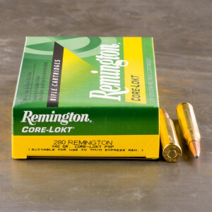 20rds - 280 Remington 140gr. Core-Lokt PSP Ammo
