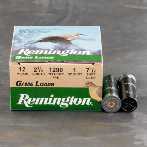 250rds – 12 Gauge Remington Game Loads 2-3/4" 1oz. #7-1/2 Shot Ammo