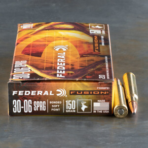20rds - 30-06 Federal Fusion 150gr. SP Ammo