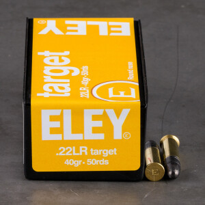 500rds - 22LR Eley Target Rifle 40gr. Solid Point Ammo