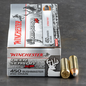 20rds – 450 Bushmaster Winchester Deer Season XP 250gr. Extreme Point Ammo