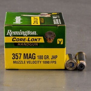 20rds – 357 Mag Remington Core-Lokt 180gr. JHP Ammo