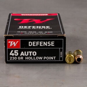 500rds - 45 ACP Winchester USA 230gr Jacketed Hollow Point Ammo