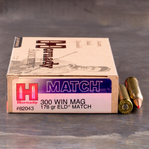 20rds - 300 Win. Mag Hornady Match 178gr. ELD Match Ammo