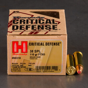 25rds - 38 Special Hornady Critical Defense 110gr. FTX Ammo
