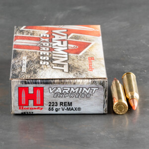 20rds - .223 Hornady Varmint Express 55gr. V-Max Ammo