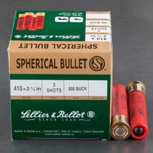 25rds - .410 Gauge Sellier & Bellot 2 1/2" 000 Buckshot Ammo