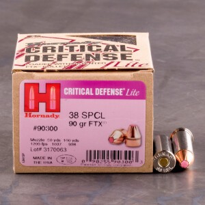 250rds - 38 Special Hornady Critical Defense 90gr. FTX Ammo