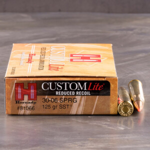 20rds – 30-06 Hornady Custom Lite 125gr. SST Ammo