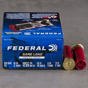 25rds - 12 Gauge Federal Game Shok 2 3/4" 1 1/8oz. #7 1/2 Shot Ammo