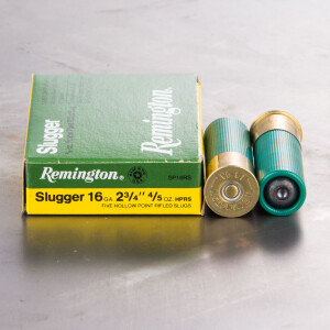 5rds - 16 Gauge Remington Slugger 2 3/4" 4/5oz. Rifled Slug