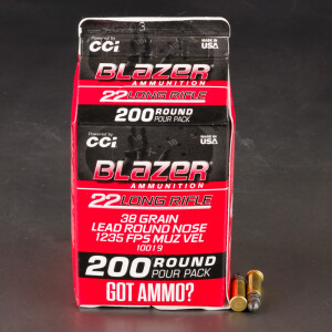 2000rds – 22 LR Blazer 38gr. LRN Ammo