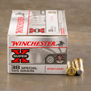 50rds - 38 Spec. Winchester 125gr WinClean Jacketed Soft Point